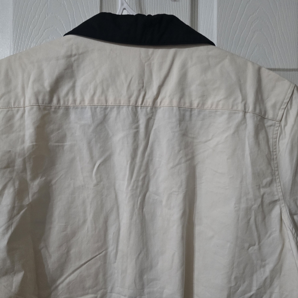 Homme + Femme Child Of War Short Sleeve Collared Button Down Cotton Shirt, EUC! - Picture 8 of 11